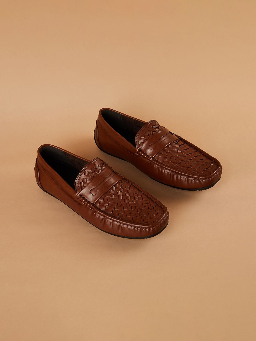 CODE by Lifestyle Men Woven Design Slip-On Smart Casual Loafers