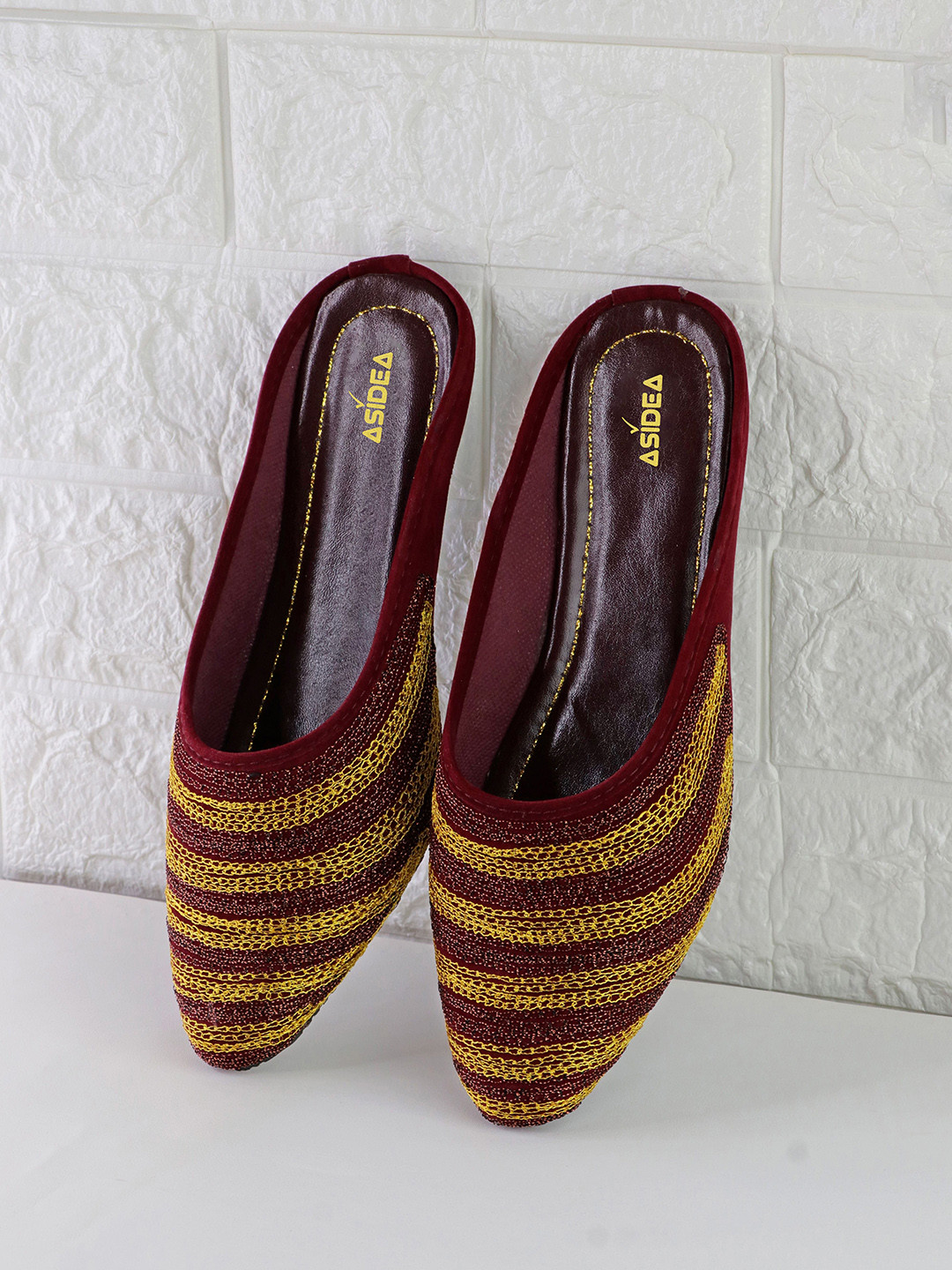 ASIDEA Women Party Mojaris Flats
