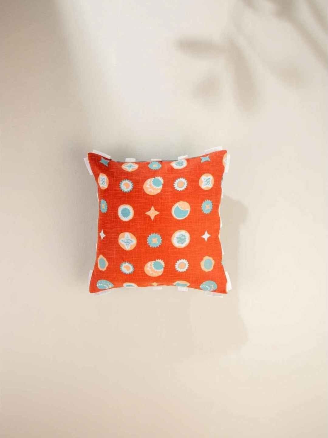 FREEDOM TREE Red & Green Geometric Square Cushion Covers