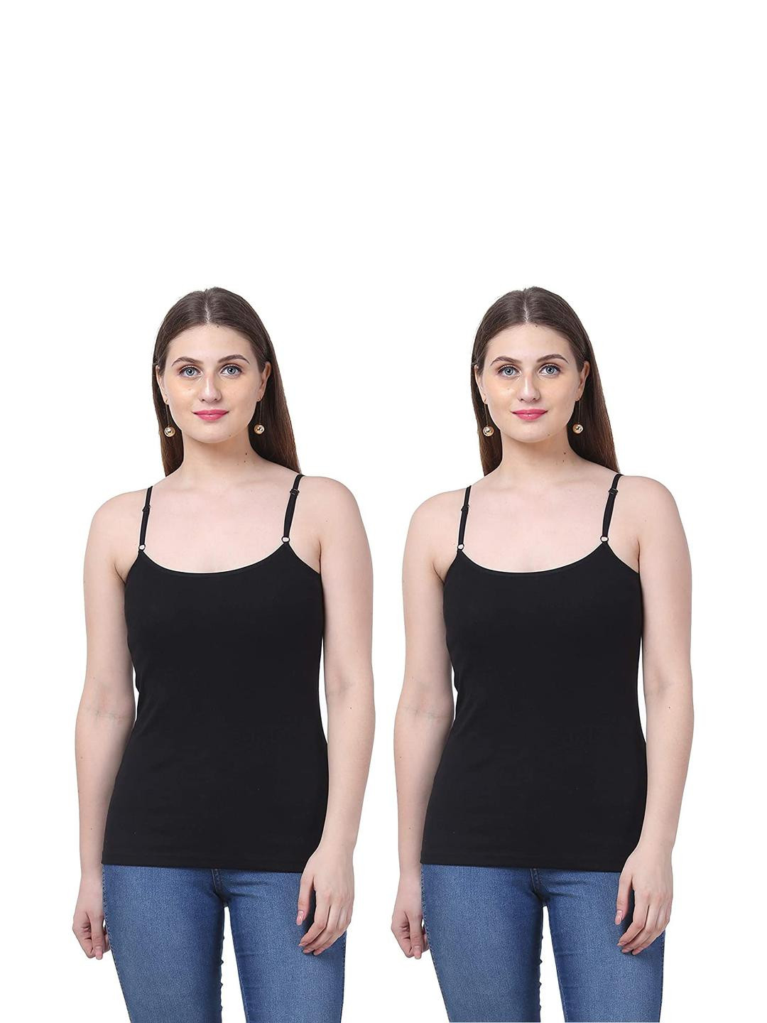 SAJATA Women Sleeveless Camisole - Pack Of 2