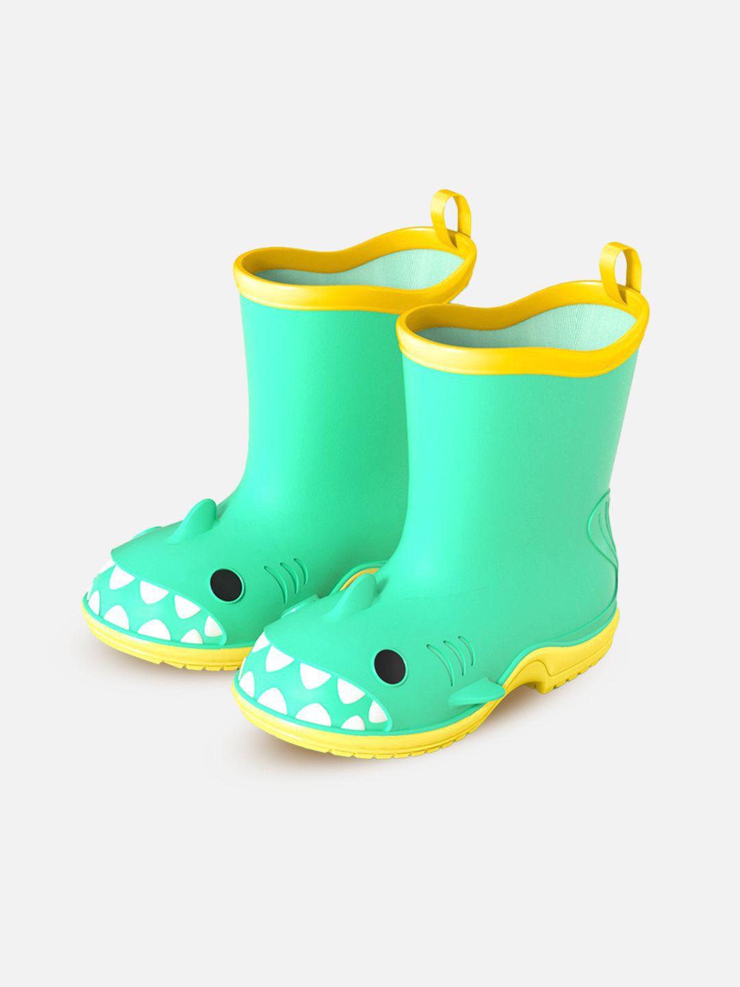 Little Surprise Box LLP Mint Green Shark EVA Rain Gumboots For Toddlers & Kids