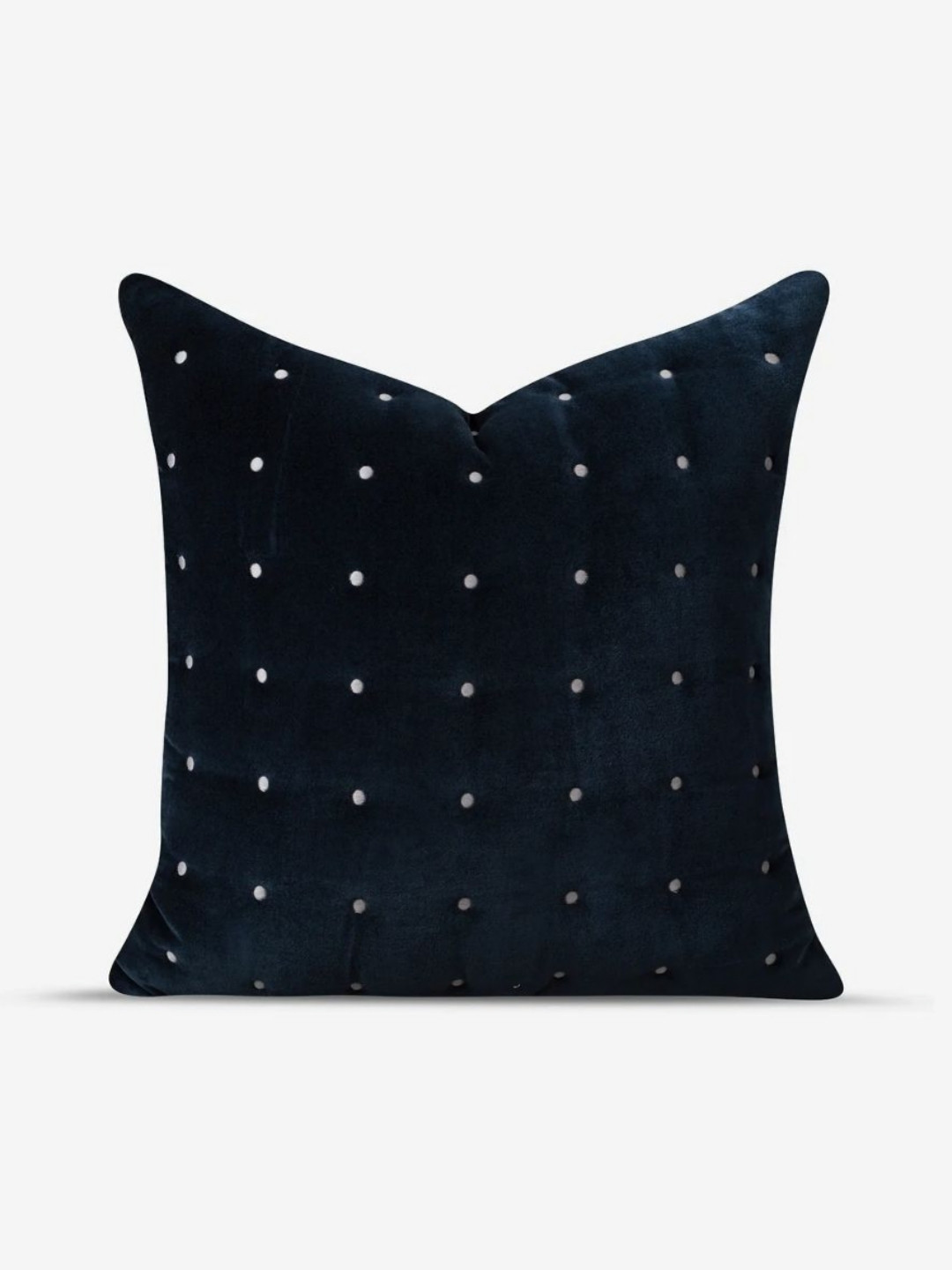 Amaara Home Navy Blue & White Geometric Cotton Square Cushion Cover