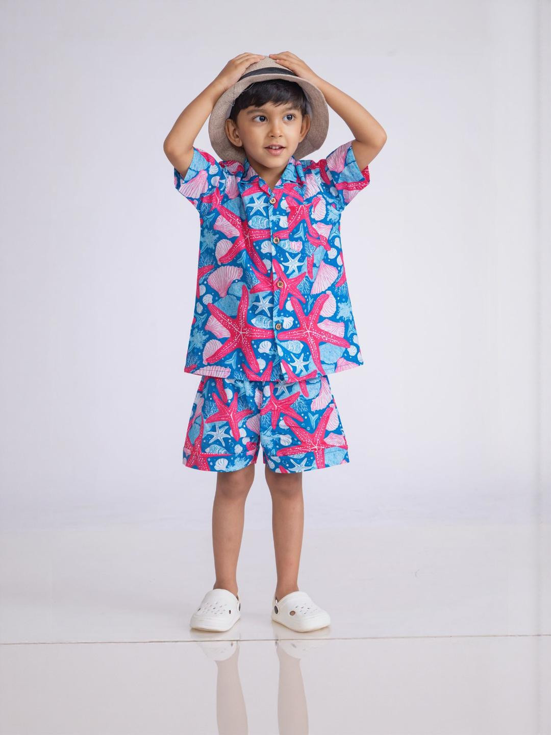 Boys Cotton Shirt & Shorts Set | Starfish