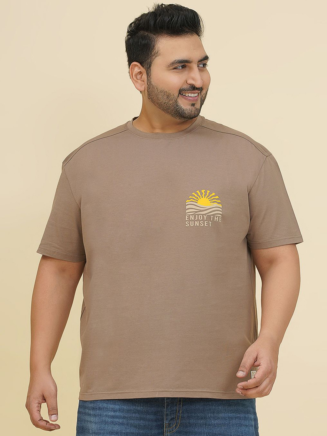 John Pride Plus Graphic Printed  Short Sleeves Loose Fit Oversized T-shirt