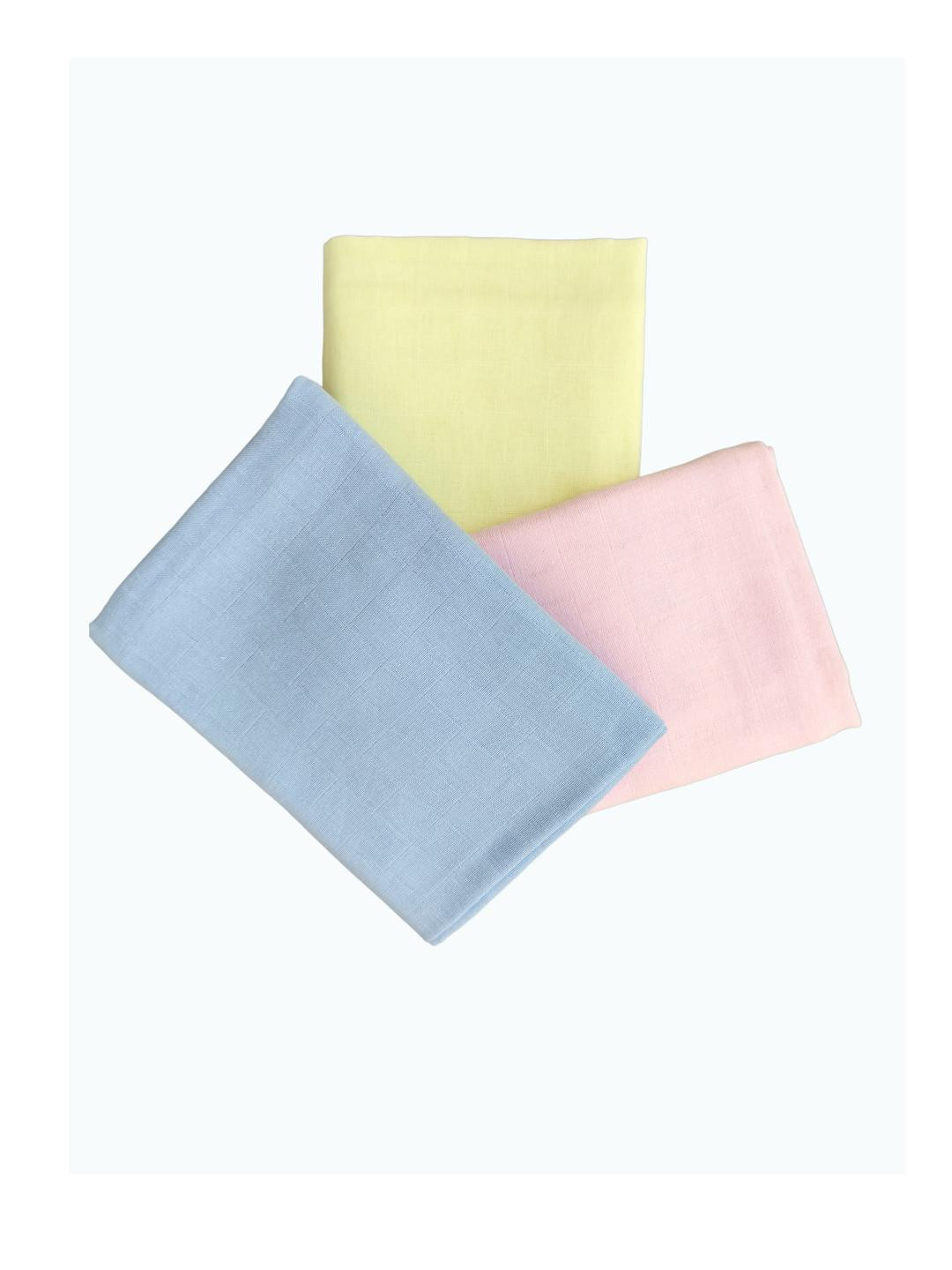 junior drive Pink, blue & Yellow Set of 3 Swaddle Blanket