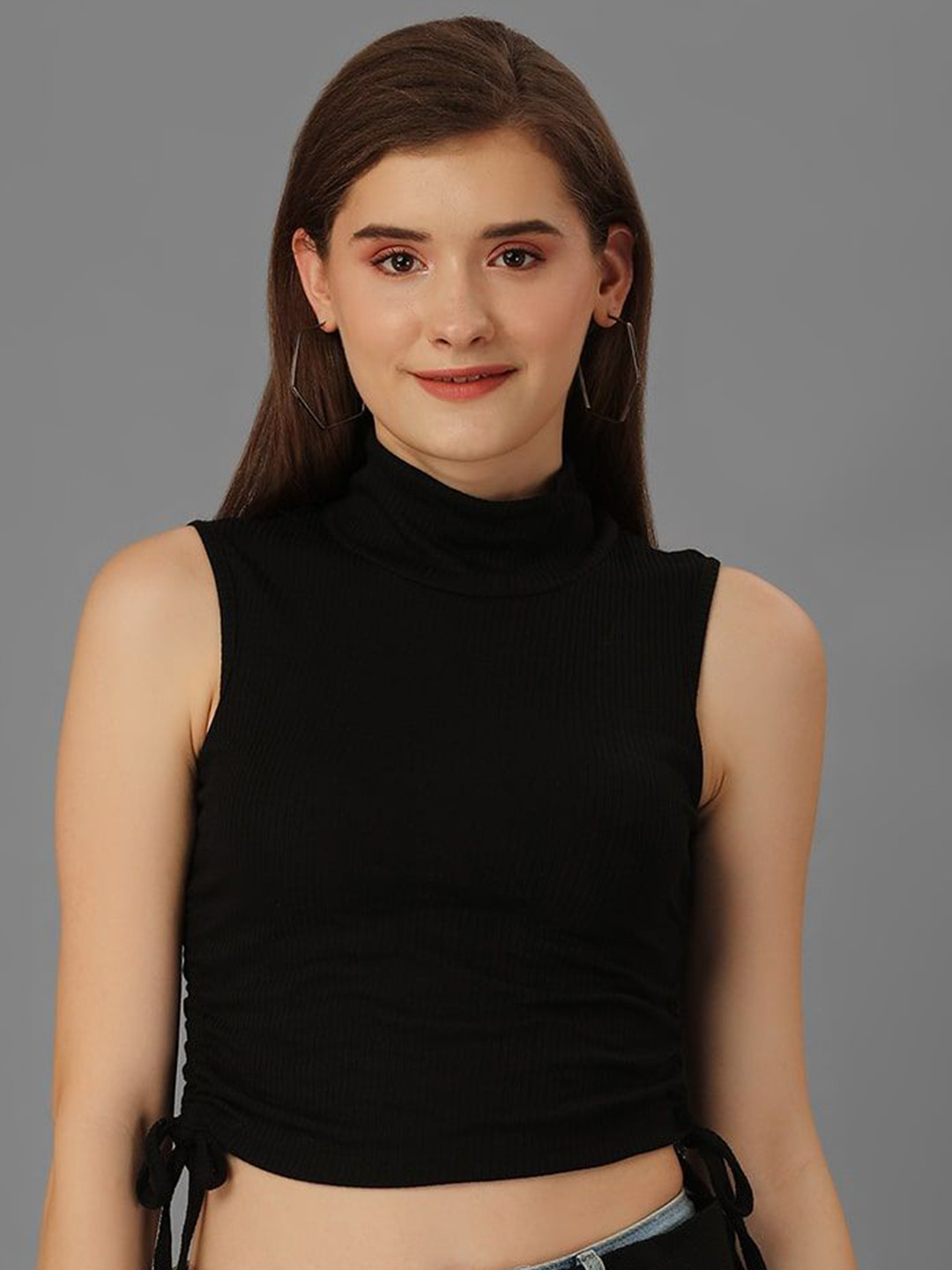 SXV STYLE Women Victorian Ribbed Cotton Fitted Top