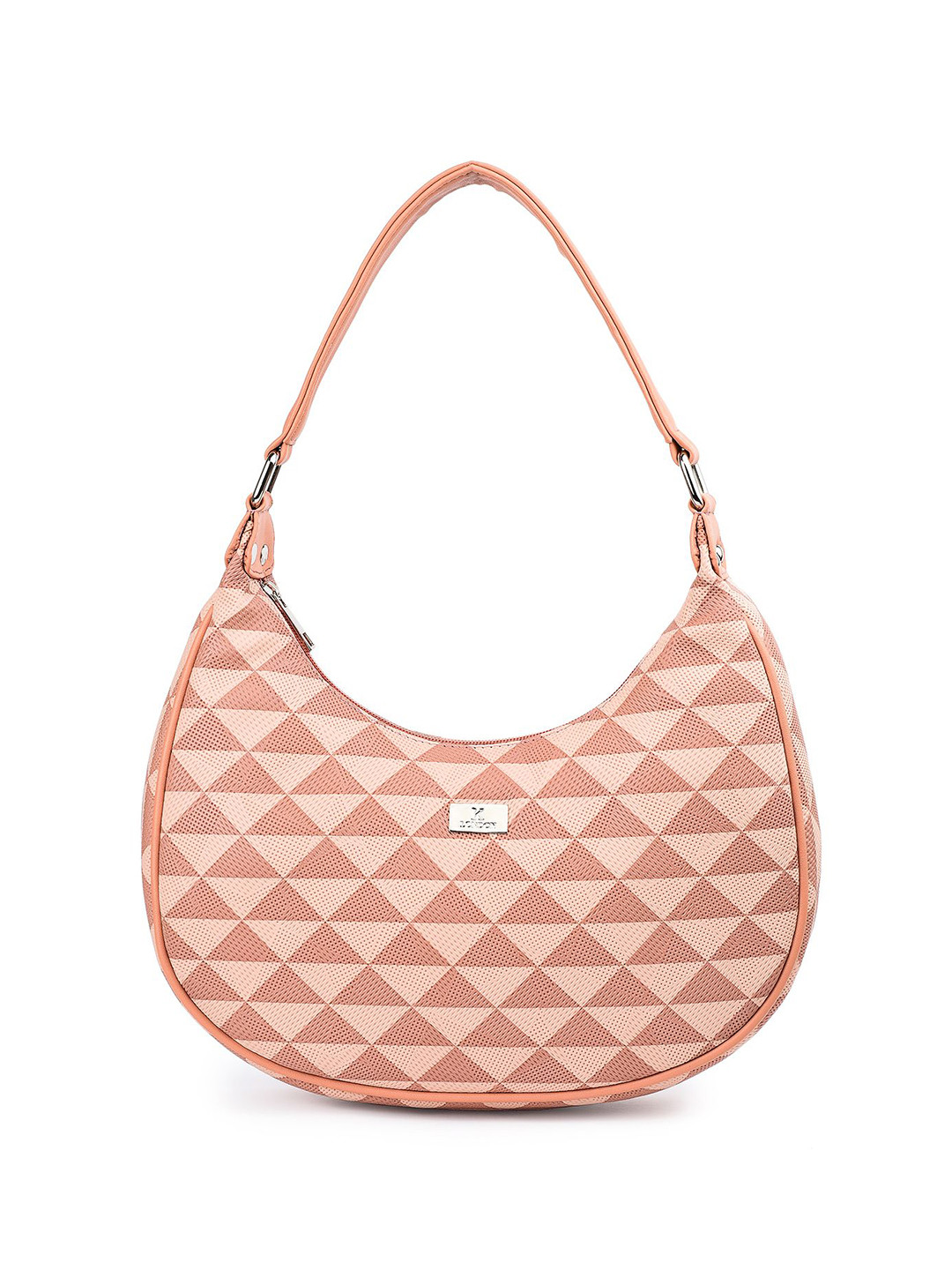 K London Checked Half Moon Handheld Bag