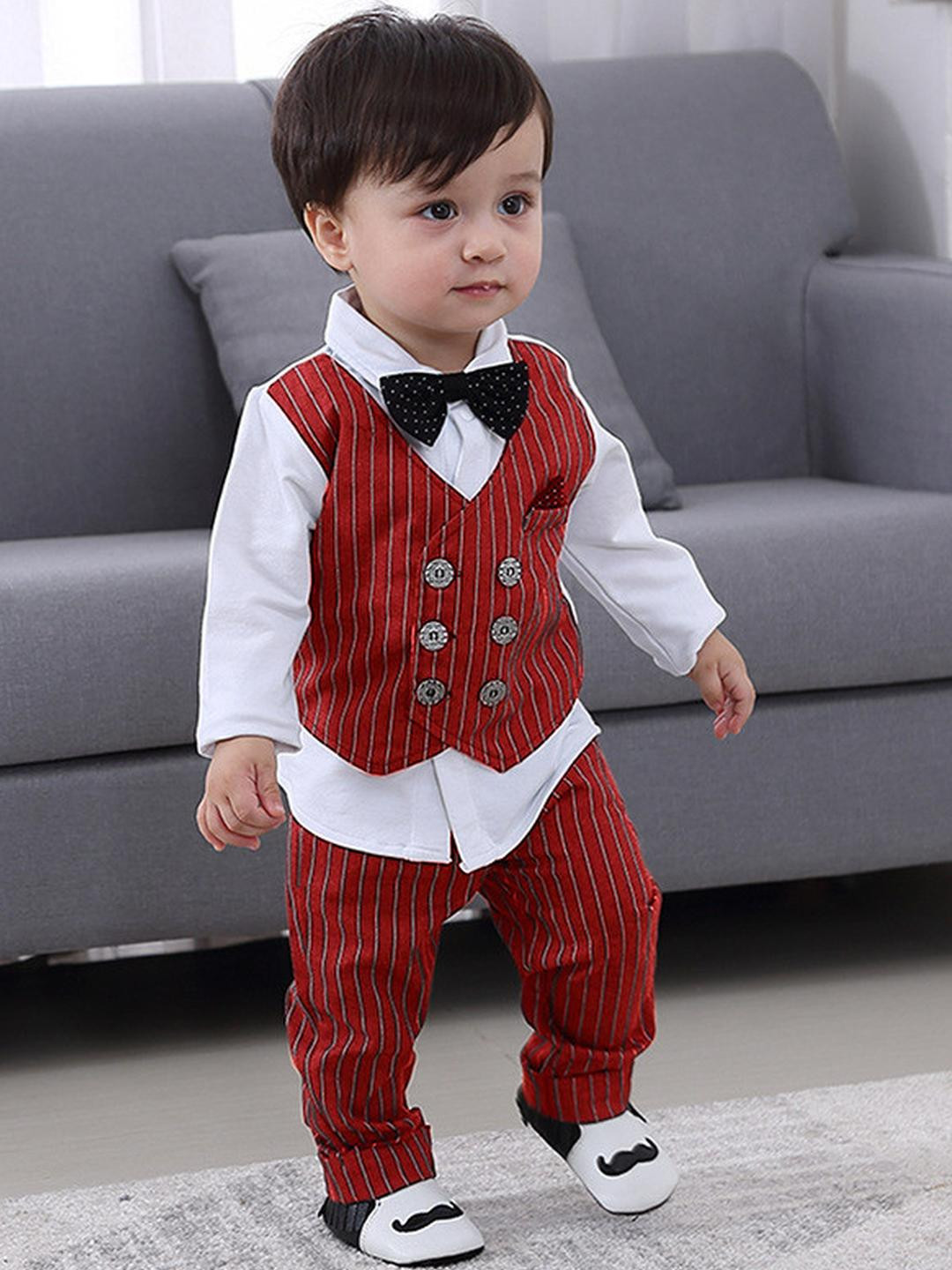 BELLIZA Unisex Kids Checked Shirt with Trousers