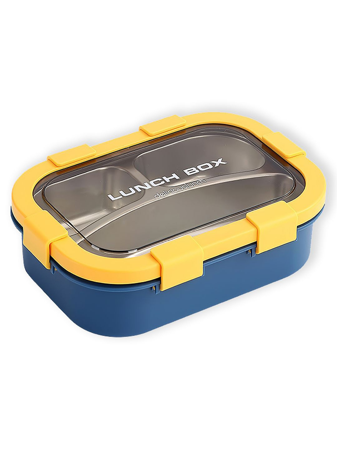 Little Surprise Box LLP Kids Blue & Yellow Printed Stainless Steel Lunch Box