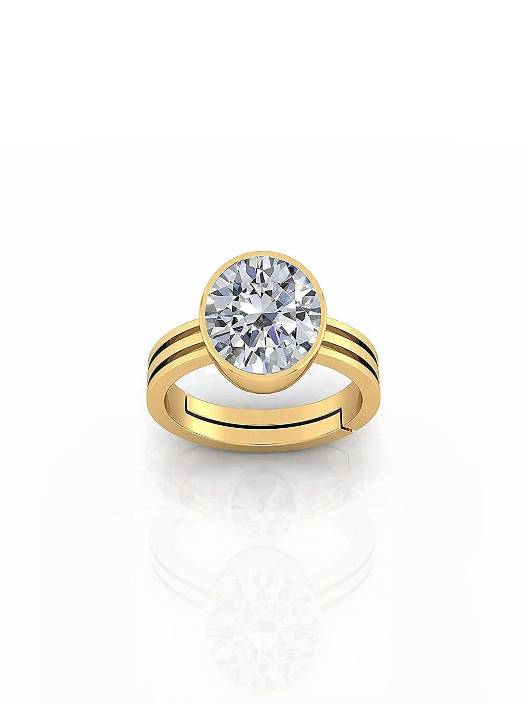 GenZcomplex Brass-Plated Brass Zircon Finger Ring