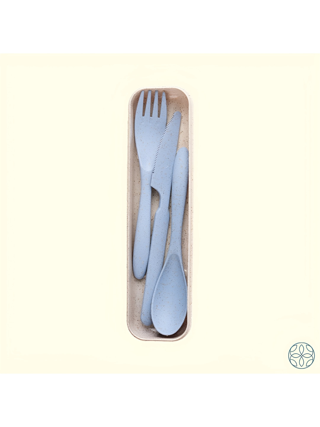 IRIDA NATURALS Blue Bamboo Cutlery Set
