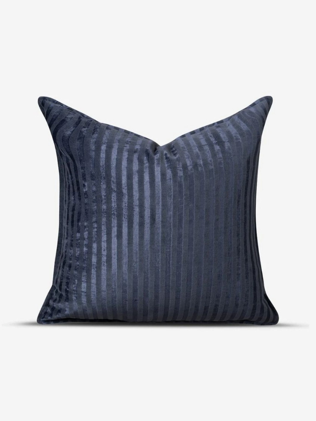 Amaara Home Navy Blue Striped Cotton Square Cushion Cover