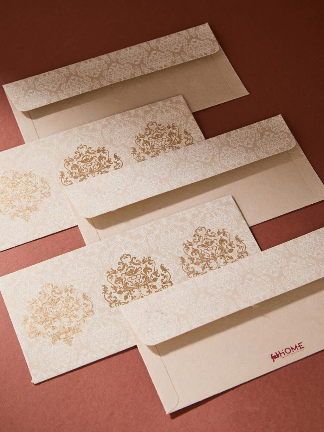 Fabindia Set Of 5 Off White Mehraab Paper Envelope