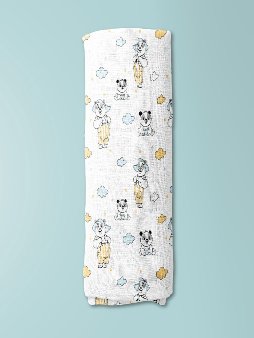 haus & kinder Panda Puff Muslin Swaddle