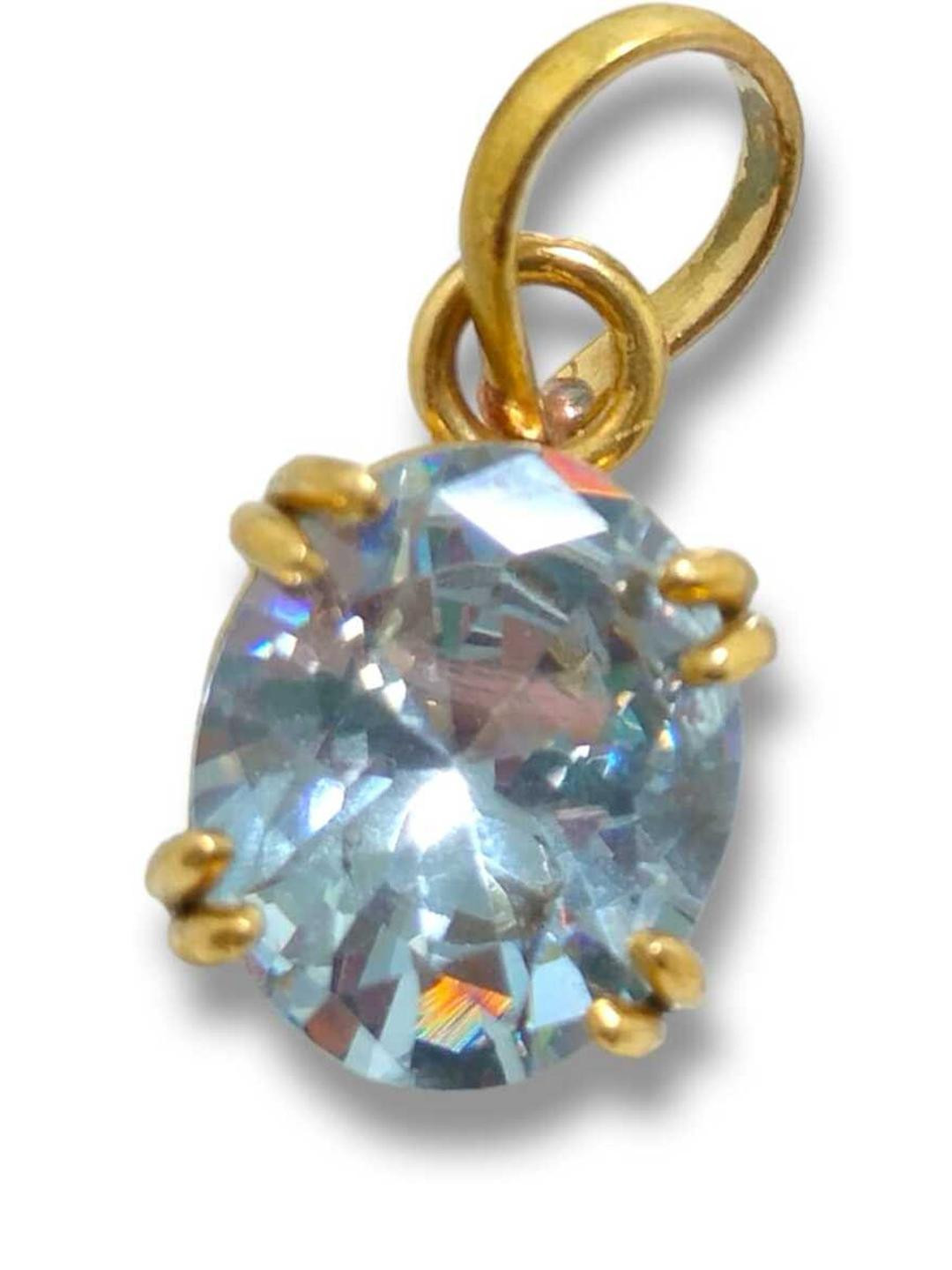 VANISHREE WORLD Gold-Plated Pearl Studded Oval Pendant