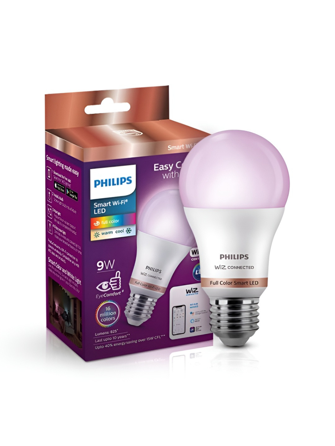 Philips White Smart Wi-Fi LED Smart Lights - 9W