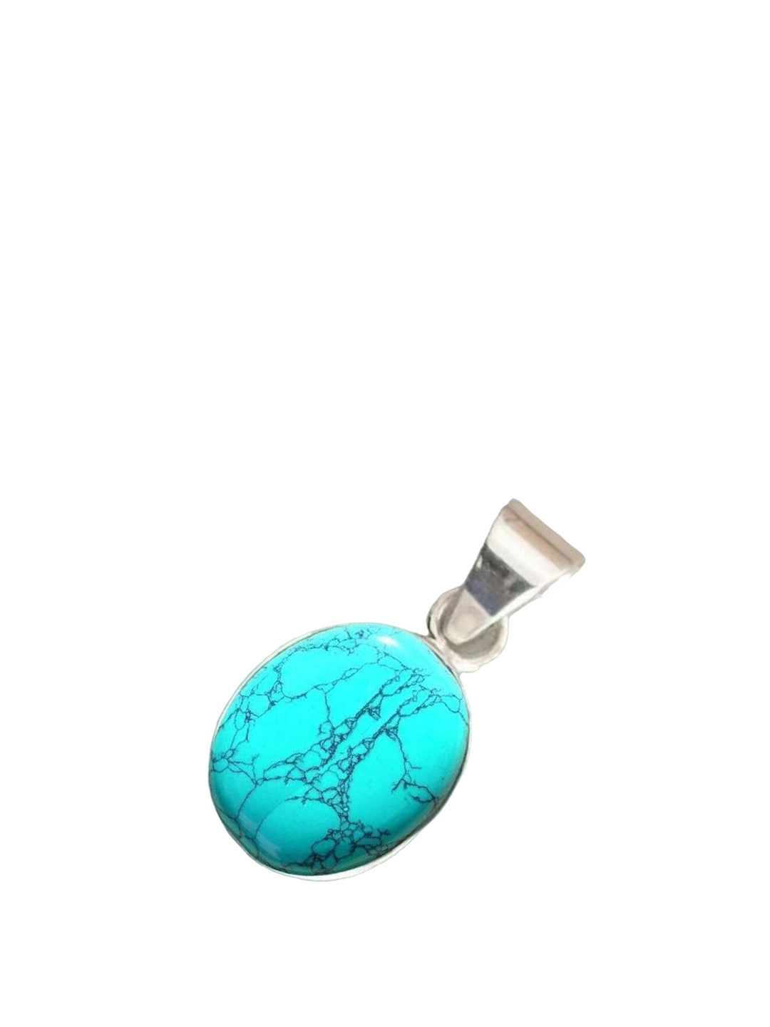 GenZcomplex Silver-Plated Turquoise Pendant