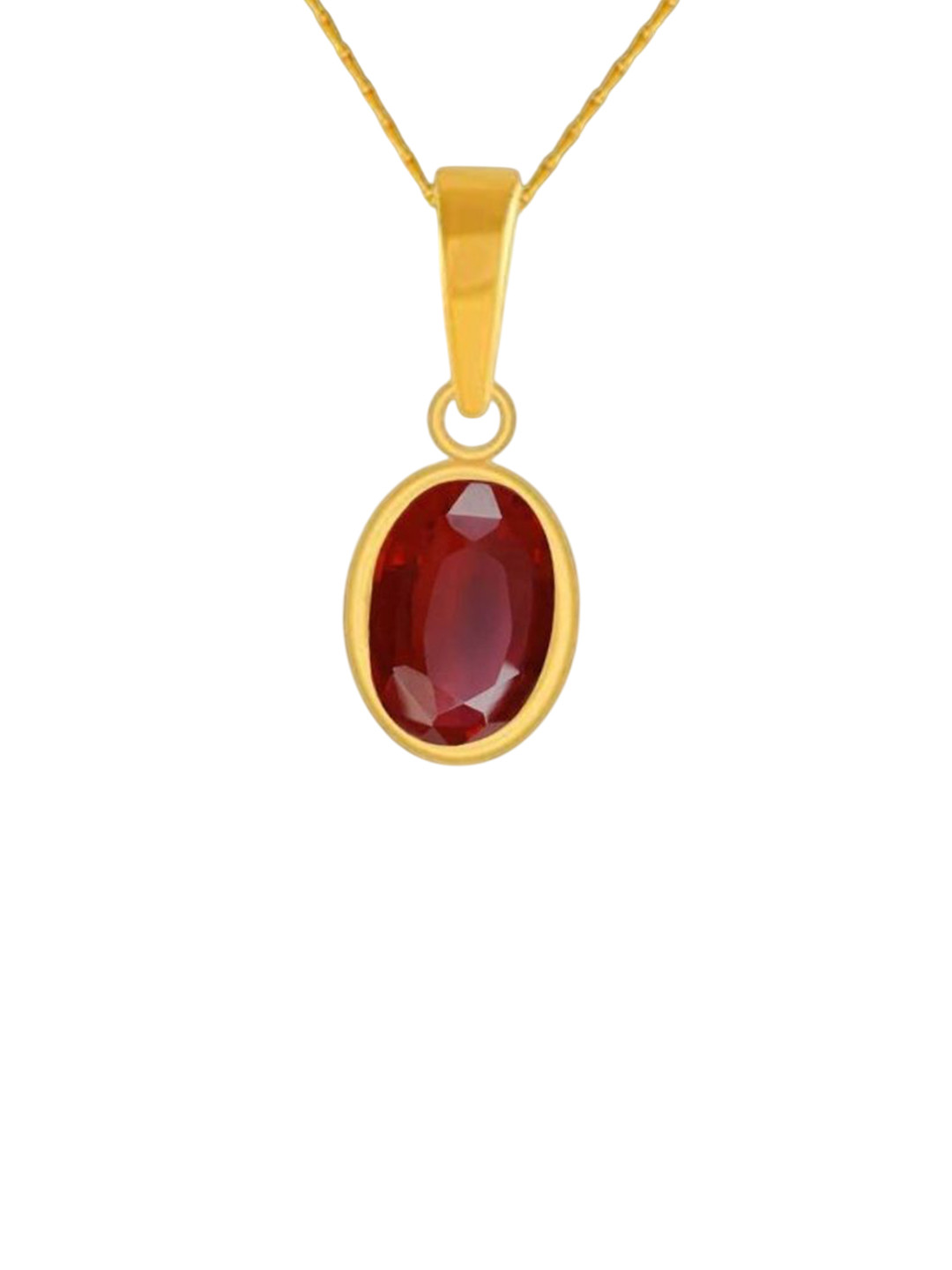GenZcomplex Gold-Plated Natural Ruby Pendants