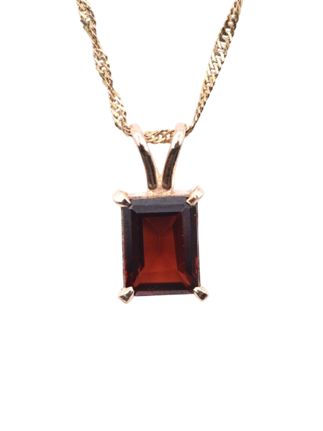 GenZcomplex Gold-Plated Garnet Pendant