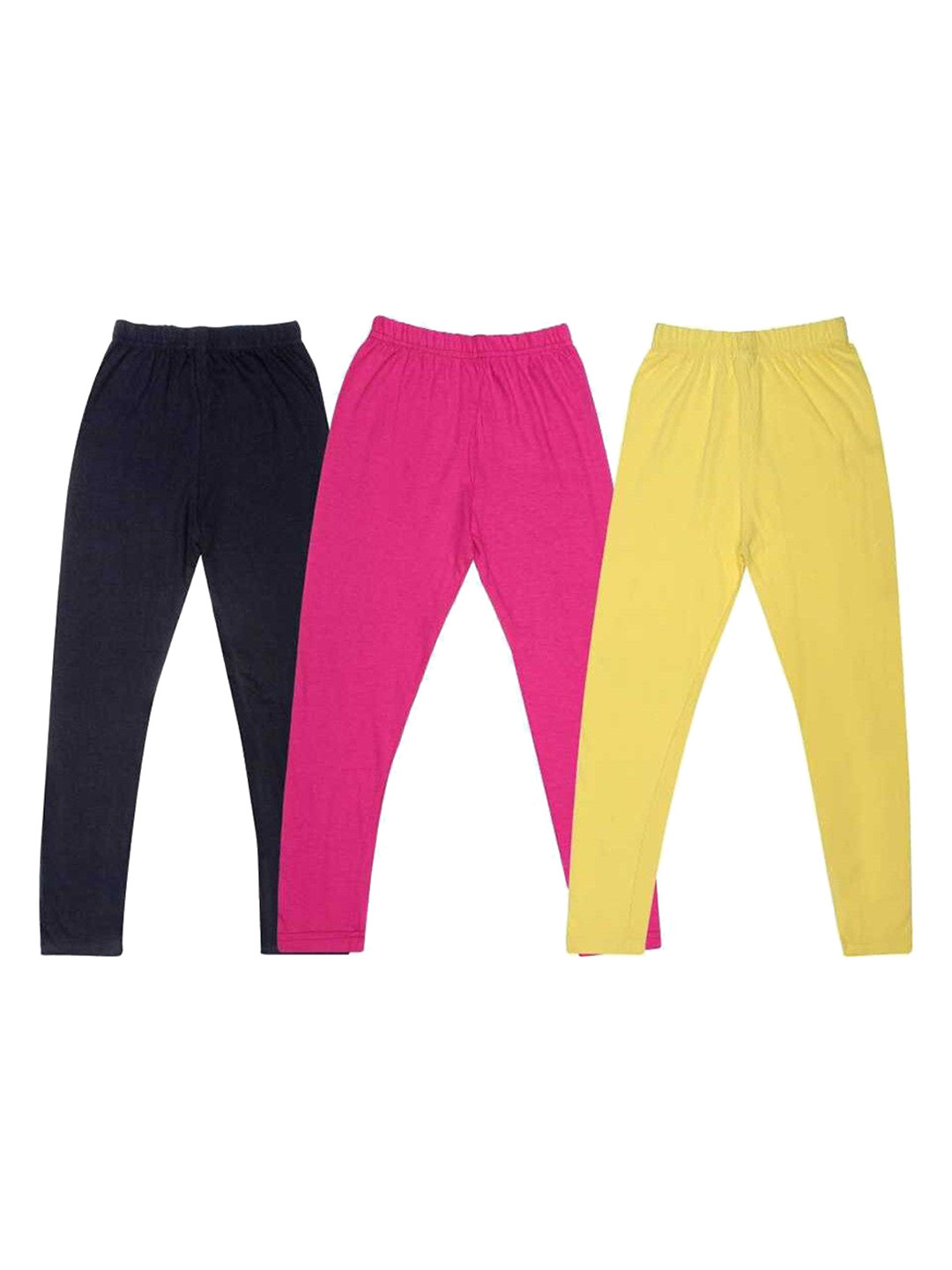FRENCH KLEIDER Girls Pack Of 3 Mid-Rise Ankle-Length Leggings