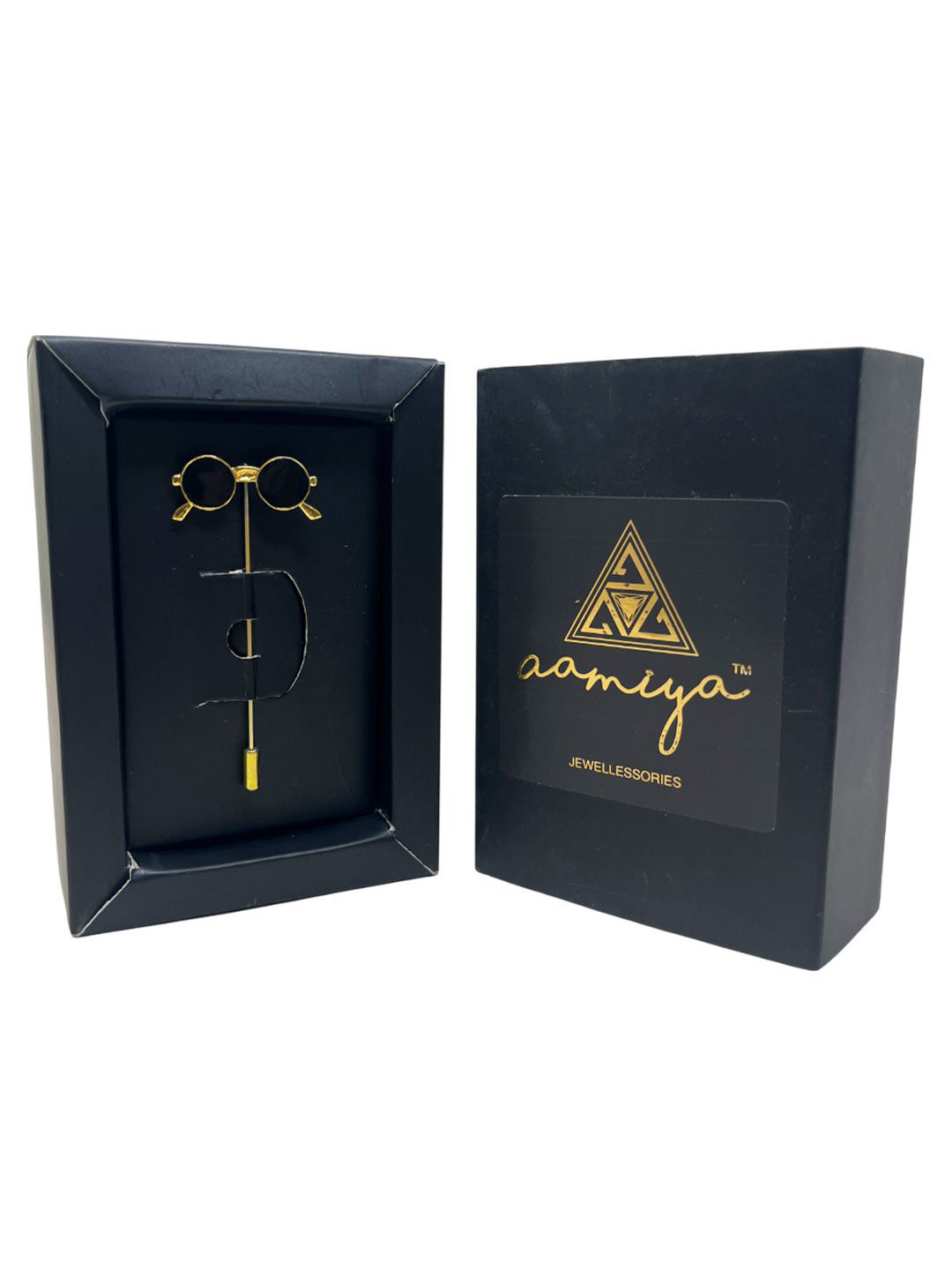 AAMIYA CREATIONS Gold Plated Sun Glasses Design Lapel Pin Brooch