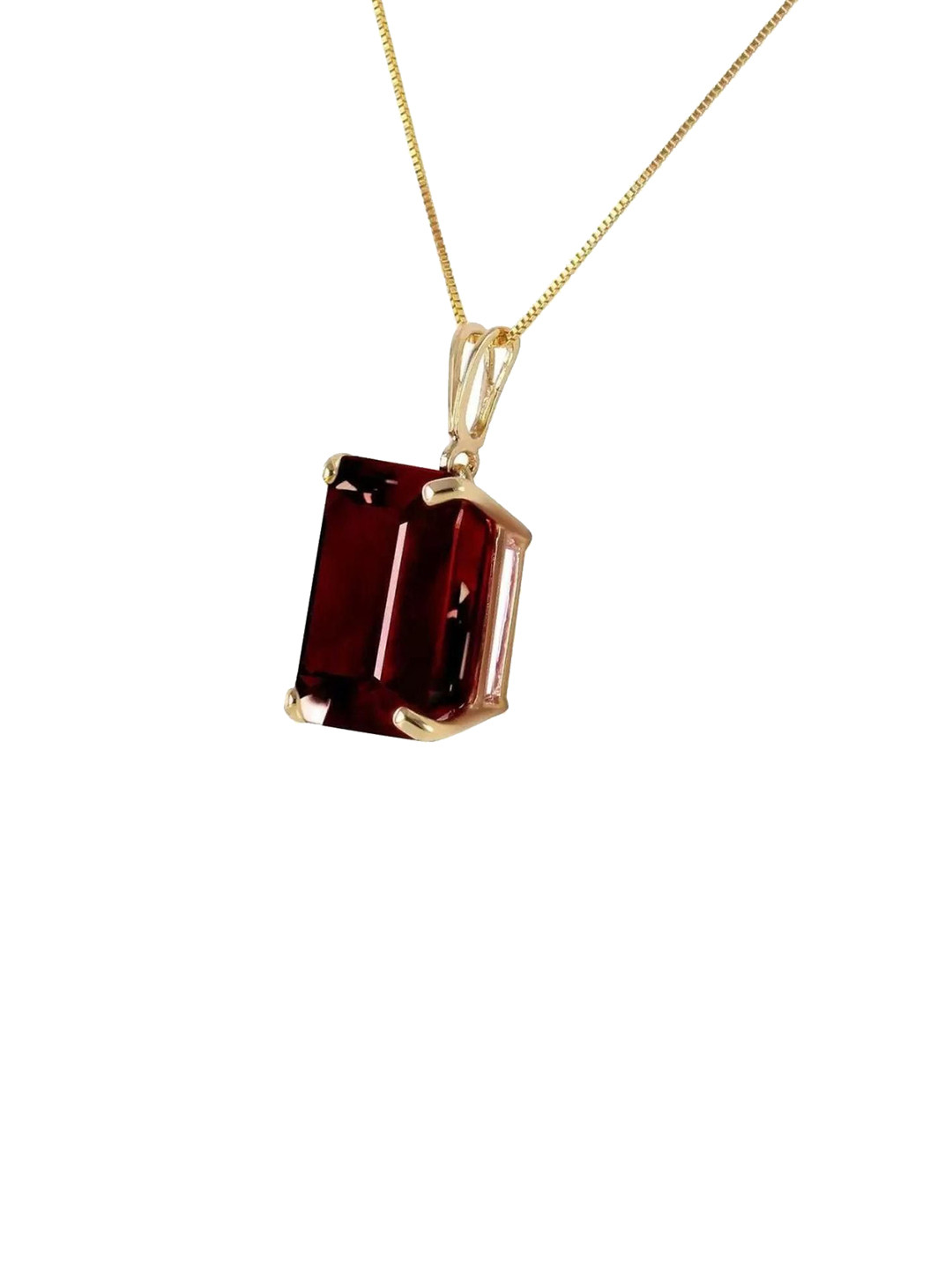 GenZcomplex Red Square Gomedh  Pendant Garnet Brass Pendant
