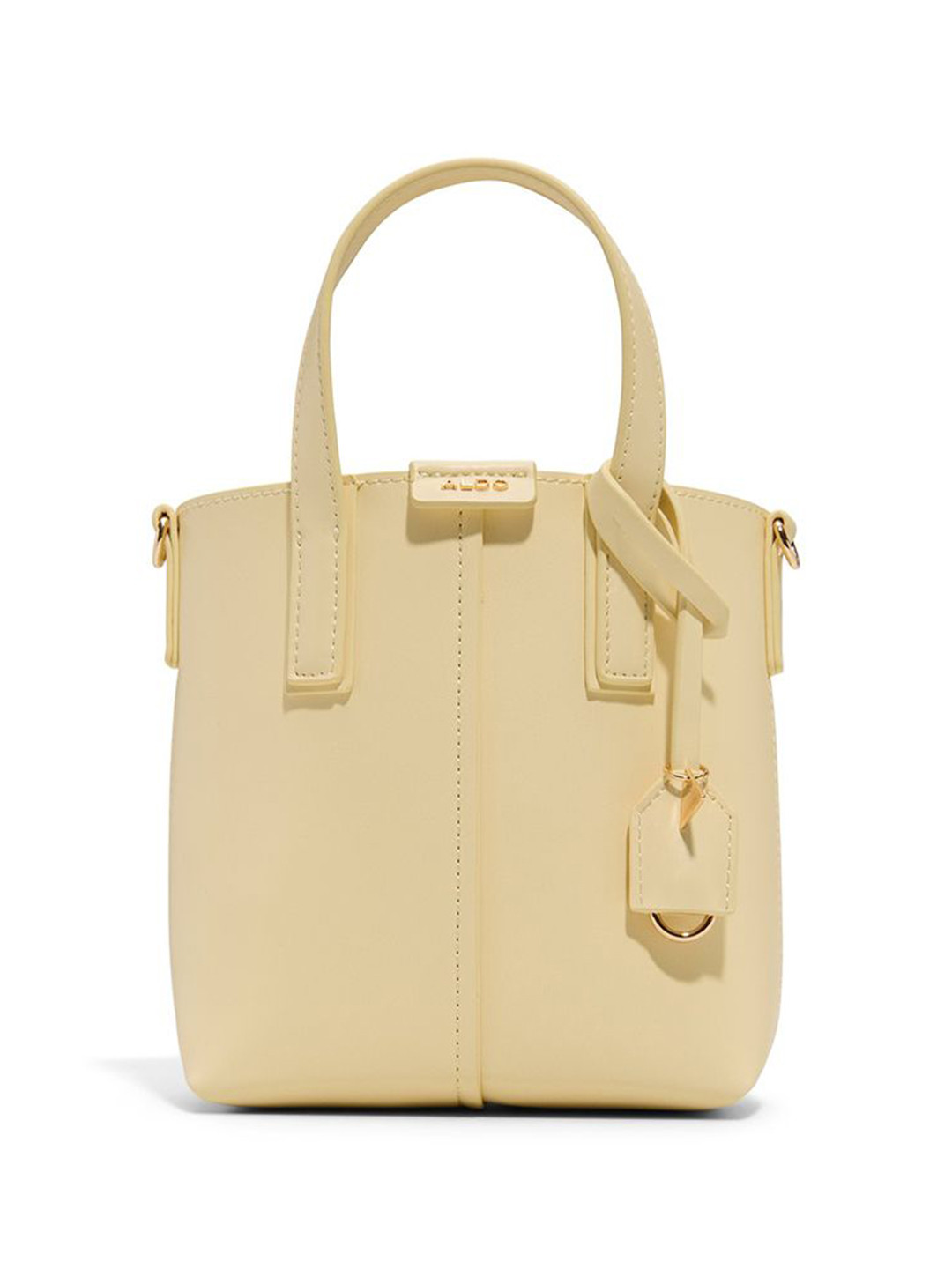 ALDO Amelina Solid Medium Butter Yellow Tote Bag