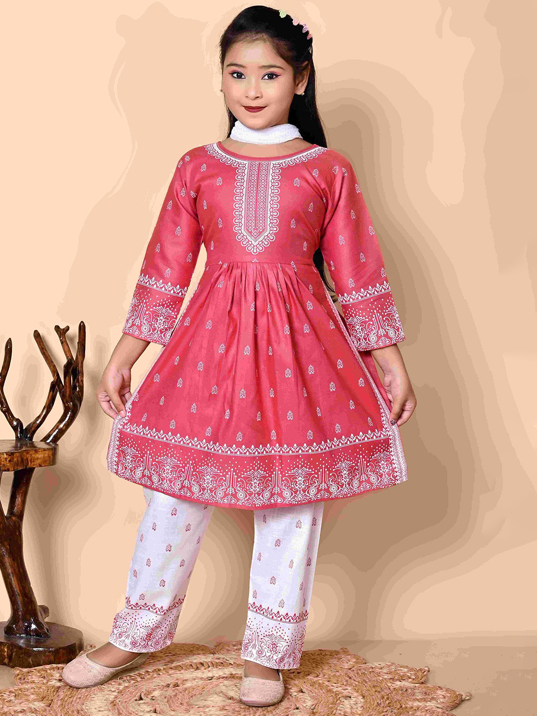 BARKAT DESIGNING PLANET Girls Ethnic Motifs Printed Anarkali Kurta