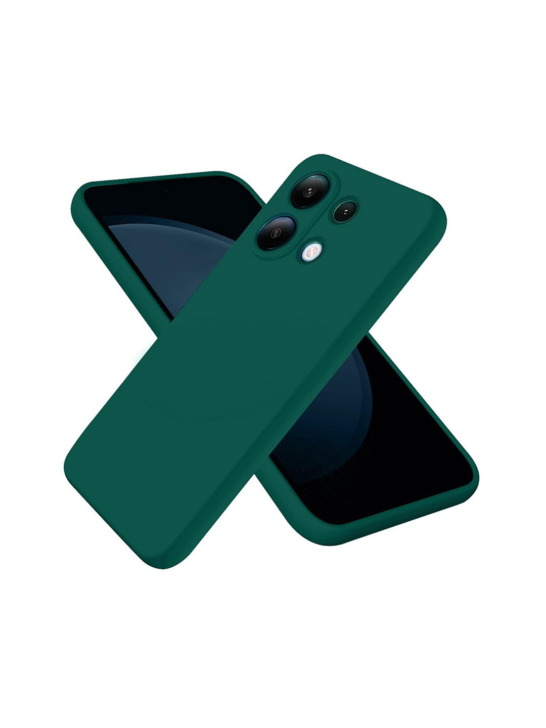 LIRAMARK Green Redmi Note 13 (5G) Silicone Mobile Back Case