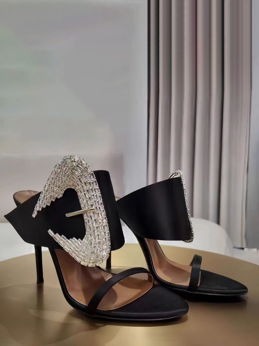 Ozzaro Midnight Mirage Women Embellished Party Block Sandals