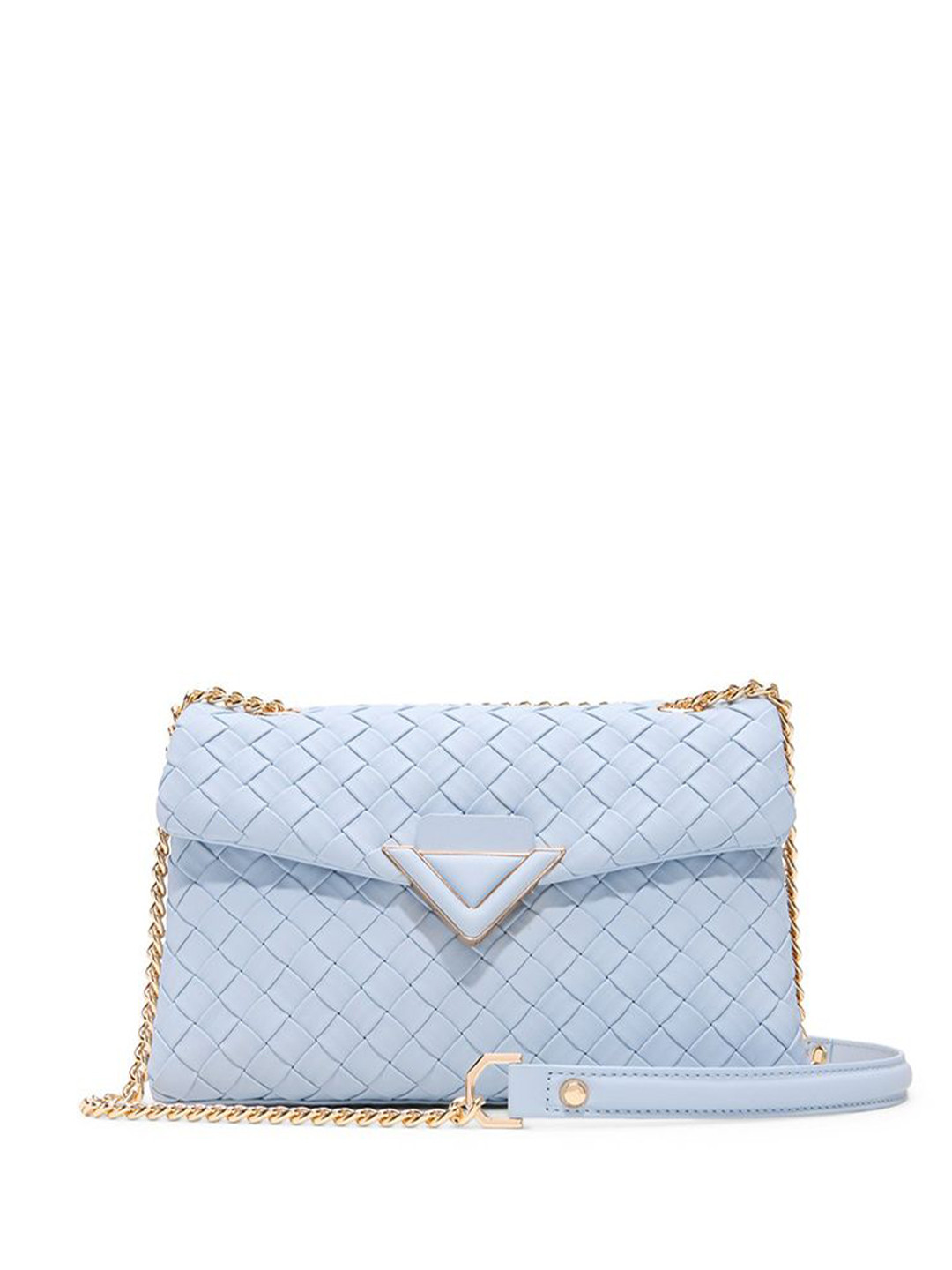 ALDO Structured Textured Button Closure Sling Bag With Detachable Sling Strap