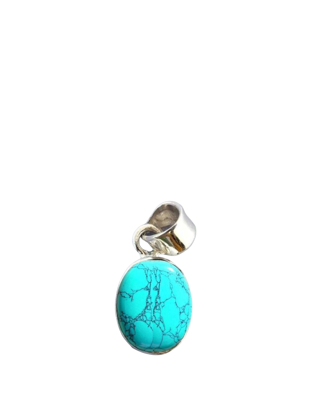 GenZcomplex Silver-Plated Turquoise Pendant