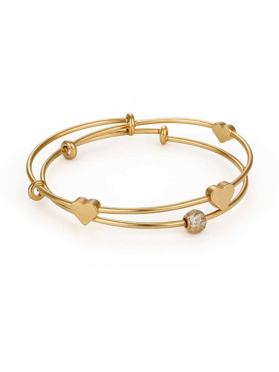 Fashion Doc Gold Plated Heart Shape Adjustable Bracelet