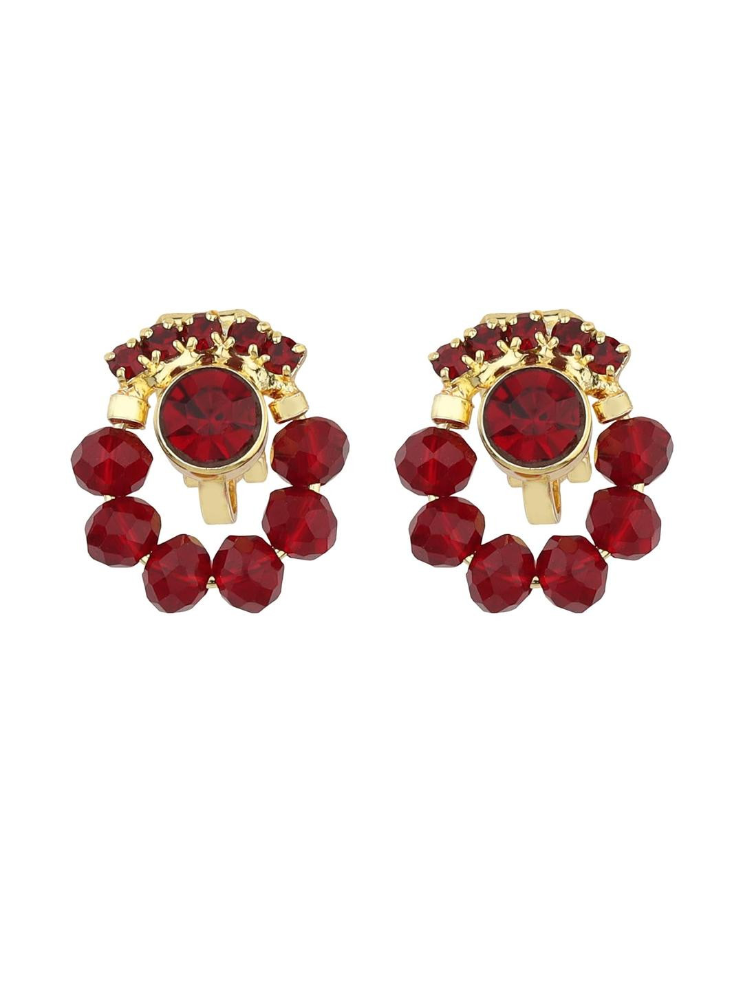 Ear Cuffs without Piercing Timeless and Classic Cuff Earrings for Women (G1048) (Maroon)