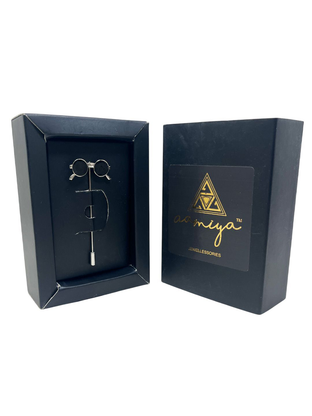 AAMIYA CREATIONS Silver Plated Sun Glasses Design Lapel Pin Brooch