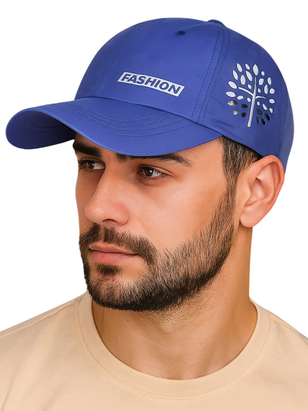 iSWEVEN Unisex Printed Breathable Lightweight Sports Baseball Cap with Adjustable Buckle