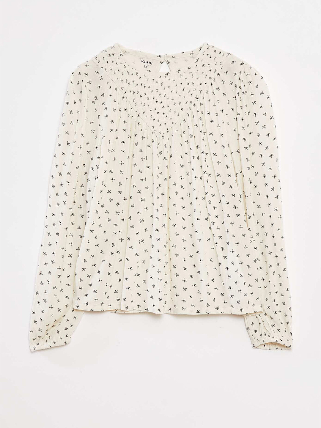 KIABI Girls Floral Printed Round Neck Long Sleeve Top