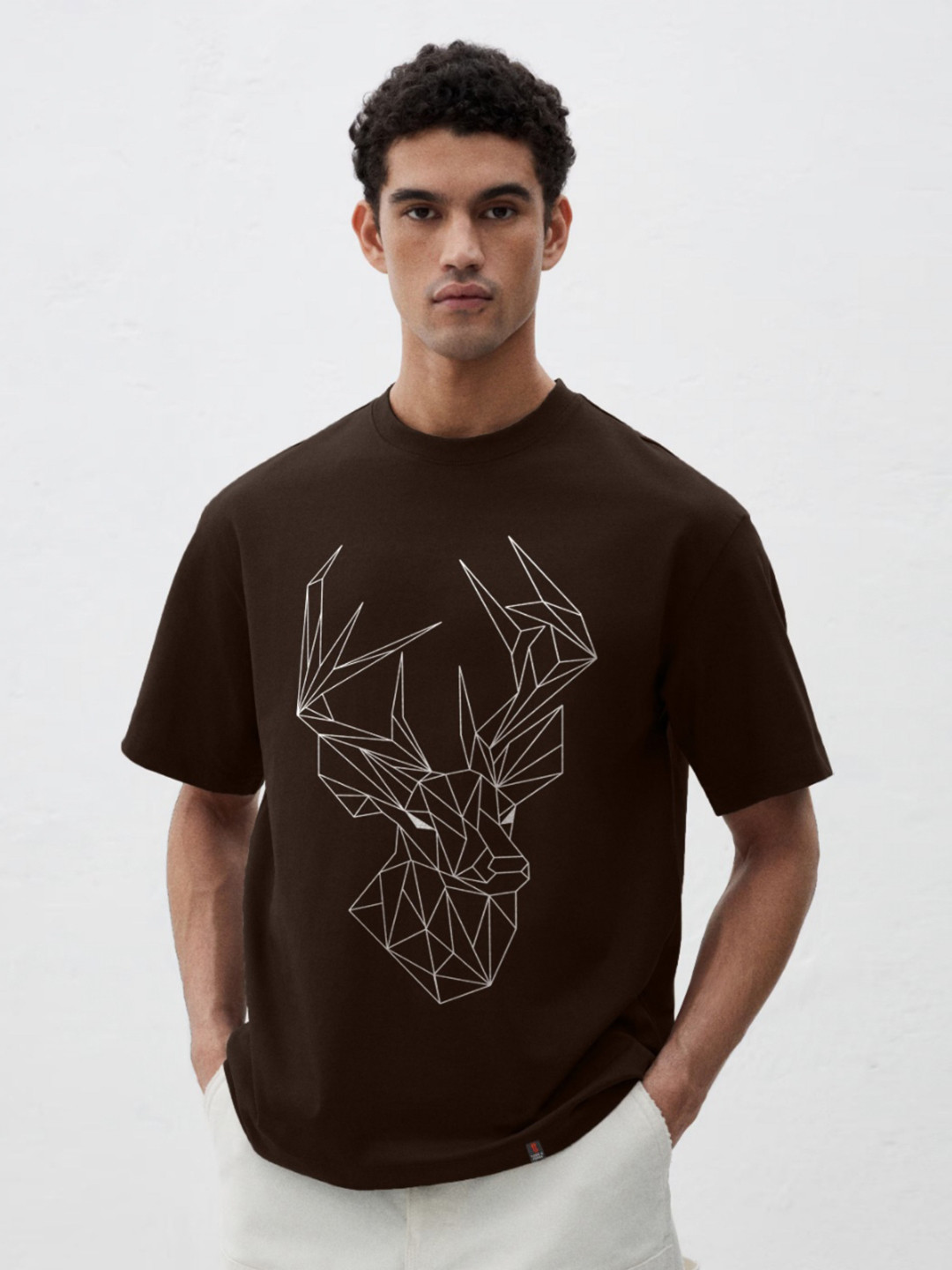 TOGS & TERRE Graphic Printed Round Neck Cotton Classic Oversized Loose Fit T-shirt