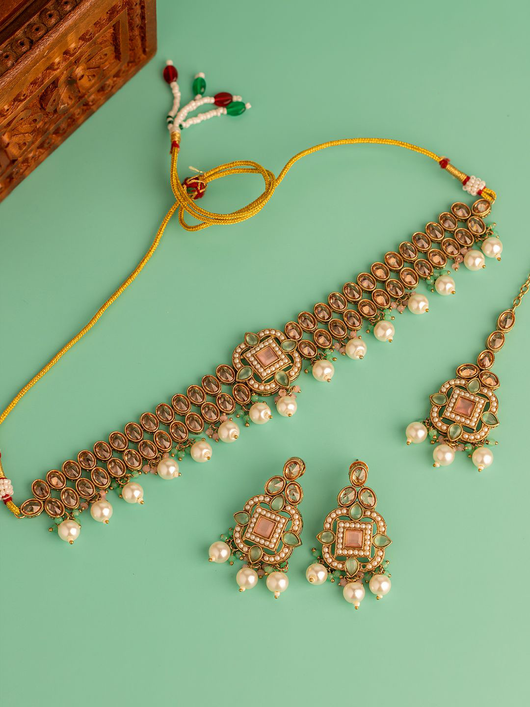 Voylla Gold-Plated Essentials Meherbaan Jewellery Set