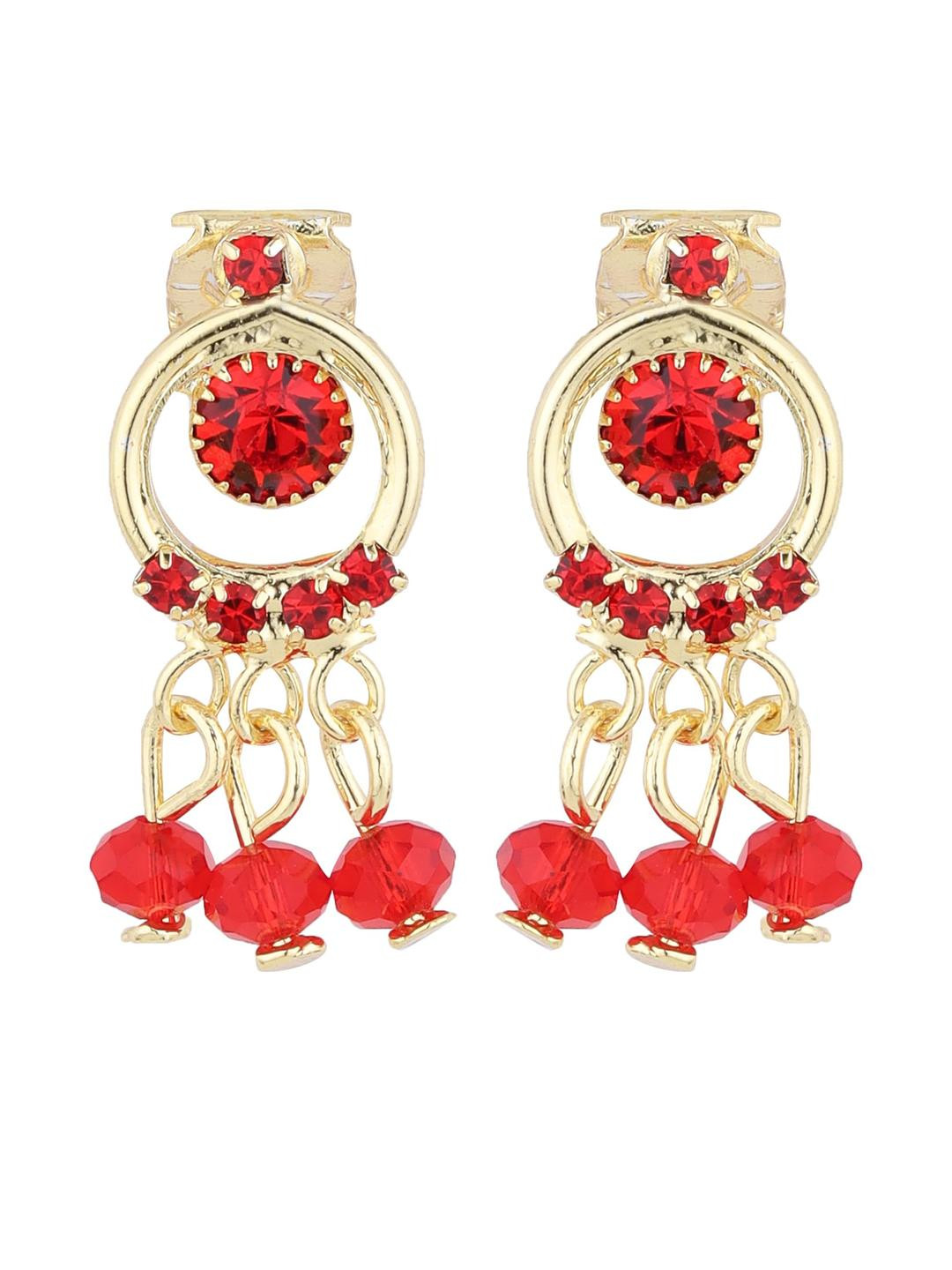 Ear Cuffs without Piercing Timeless and Classic Cuff Earrings for Women (G1030s) (Red)