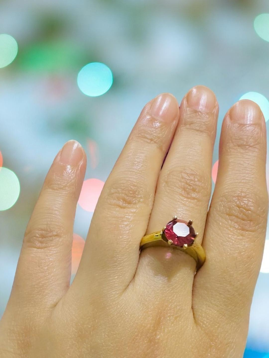 GenZcomplex Ruby Stone Finger Ring