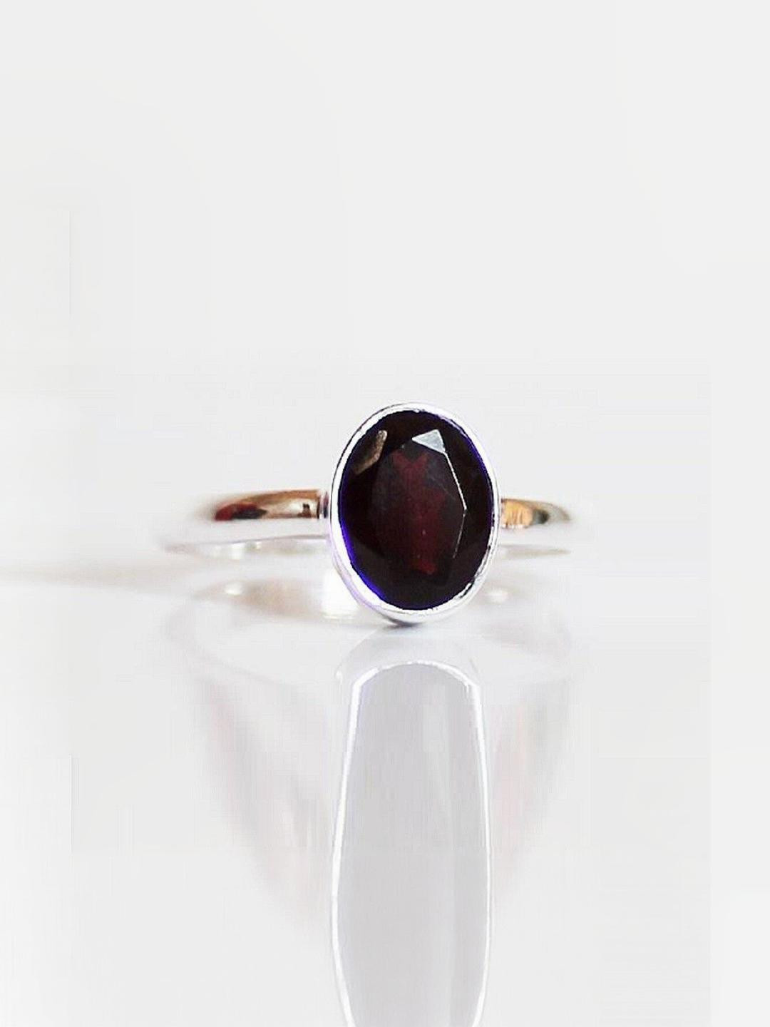 GenZcomplex Brown Alloy Garnet Finger Ring