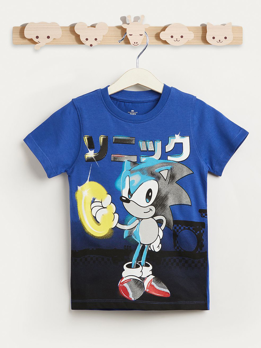 Juniors by Babyshop Boys Sonic The Hedgehog Graphic Printed Cotton T-Shirt