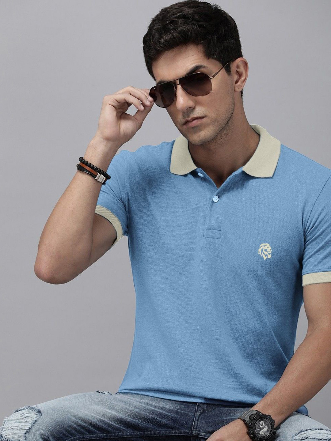 Leotude Polo Collar Regular Fit T-shirt