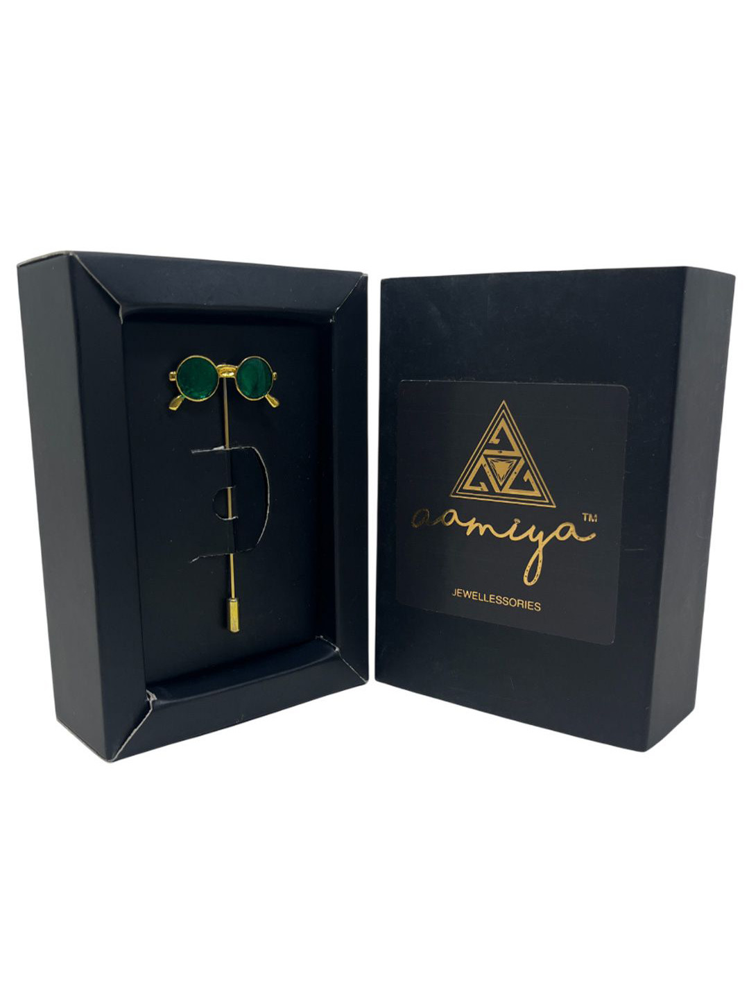 AAMIYA CREATIONS Gold Plated Sunglasses Design Lapel Pin Brooch