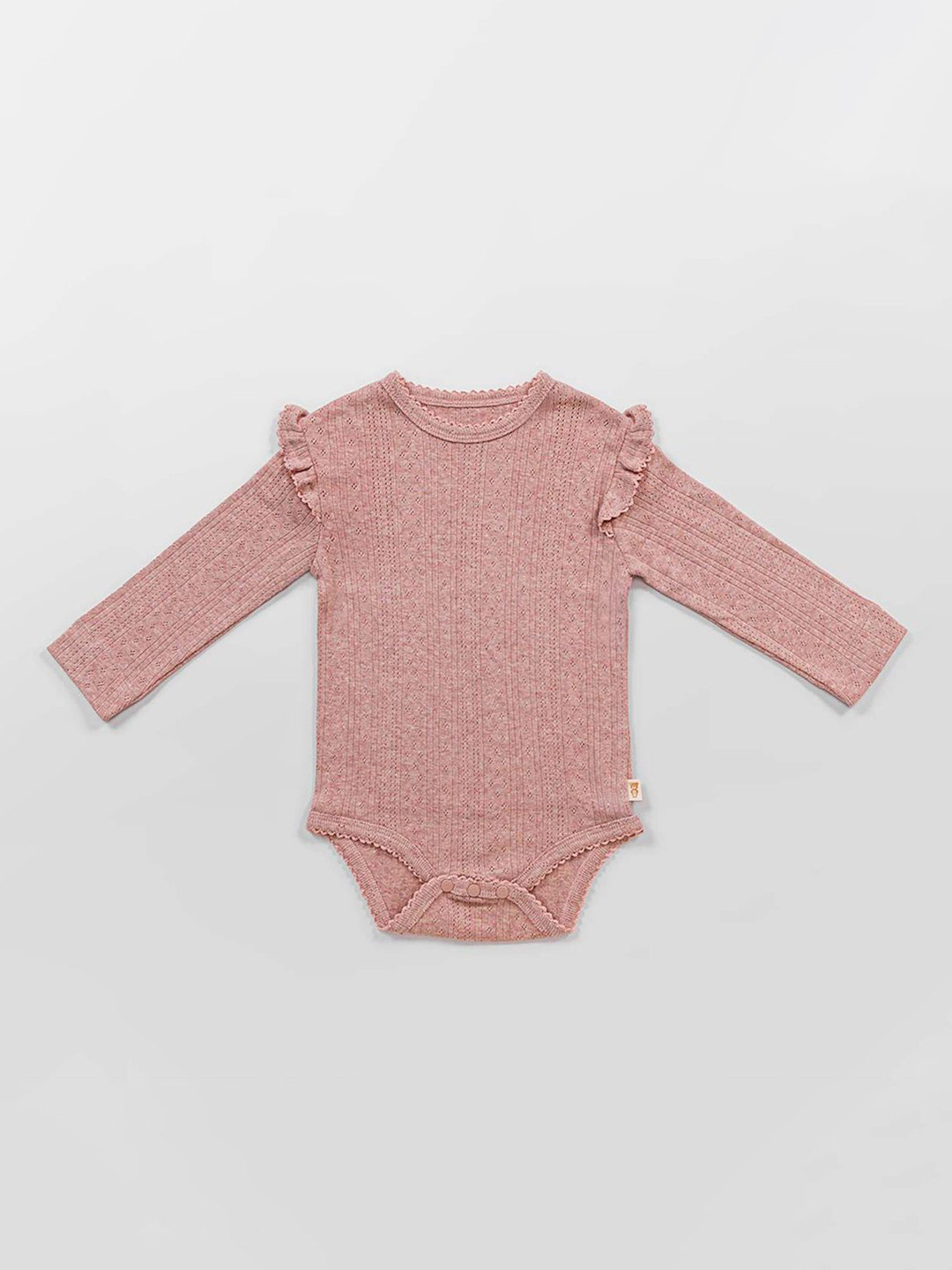 Softsens Infants Self-Designed Organic Cotton Long Frill Sleeves Breathable Bodysuit