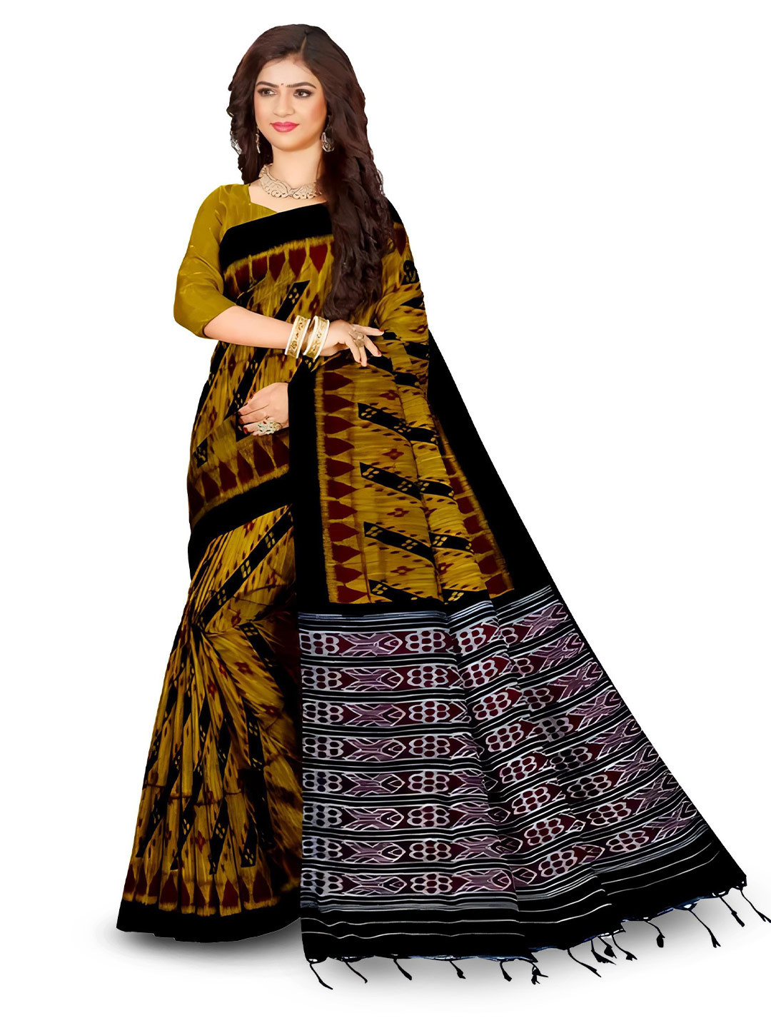 TITHI SAREES Woven Design Pure Cotton Sambalpuri Saree