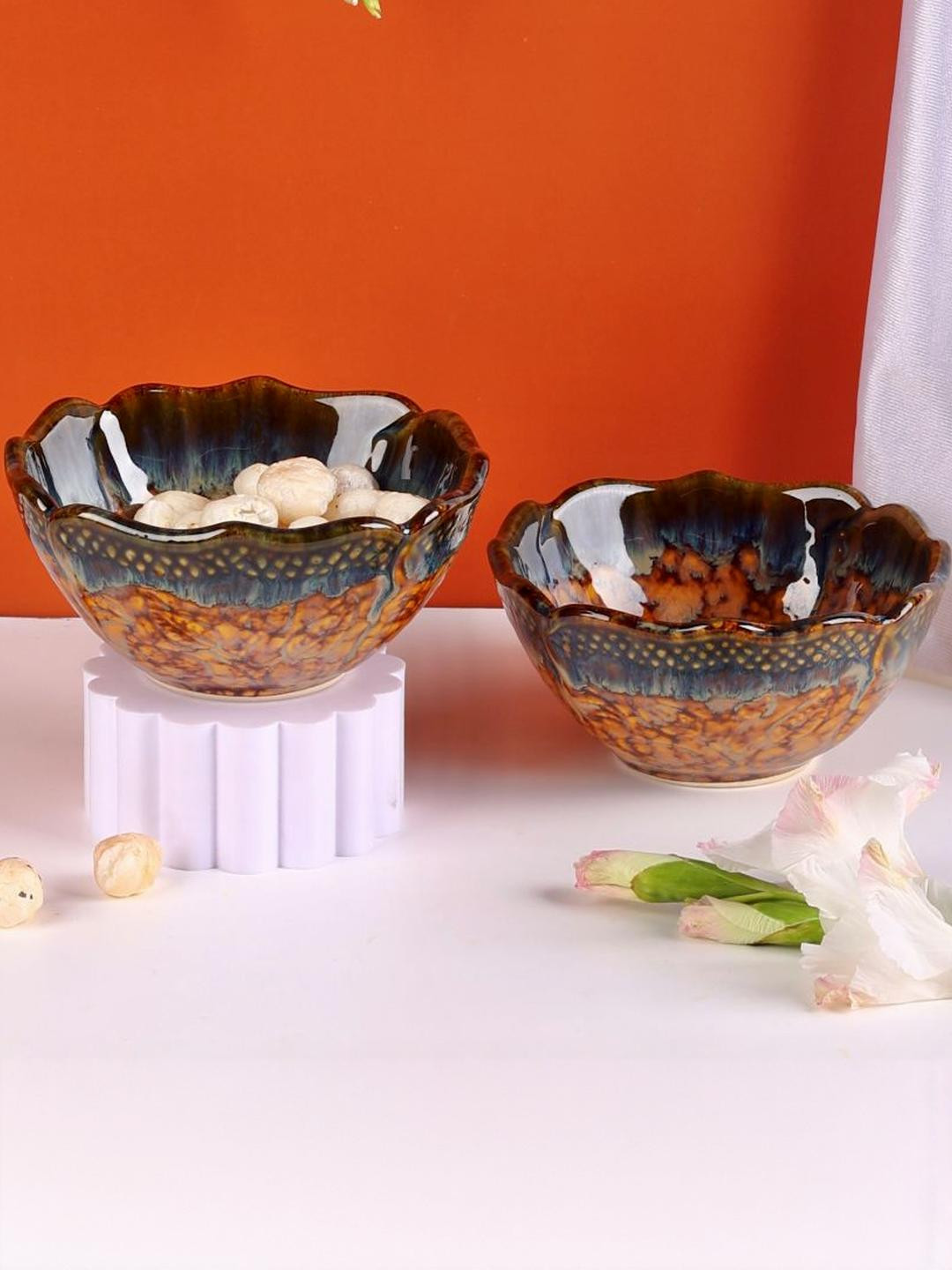 Olive Home Accents Brown 1 Piece Small Serving Bowl