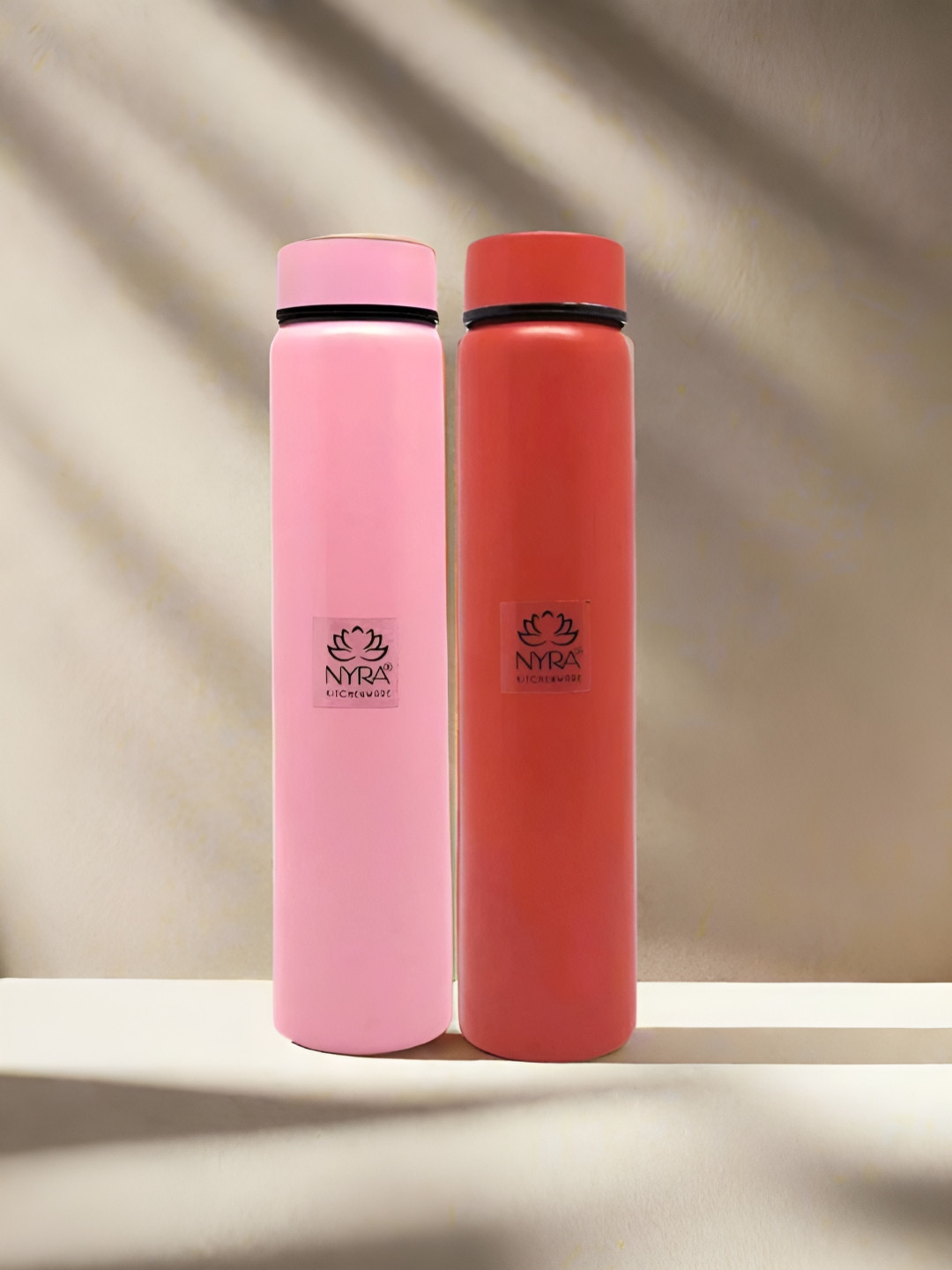 Nyra Kitchenware Stainless Steel Single Wall Pocket Water Bottle - Pack of 2pcs.