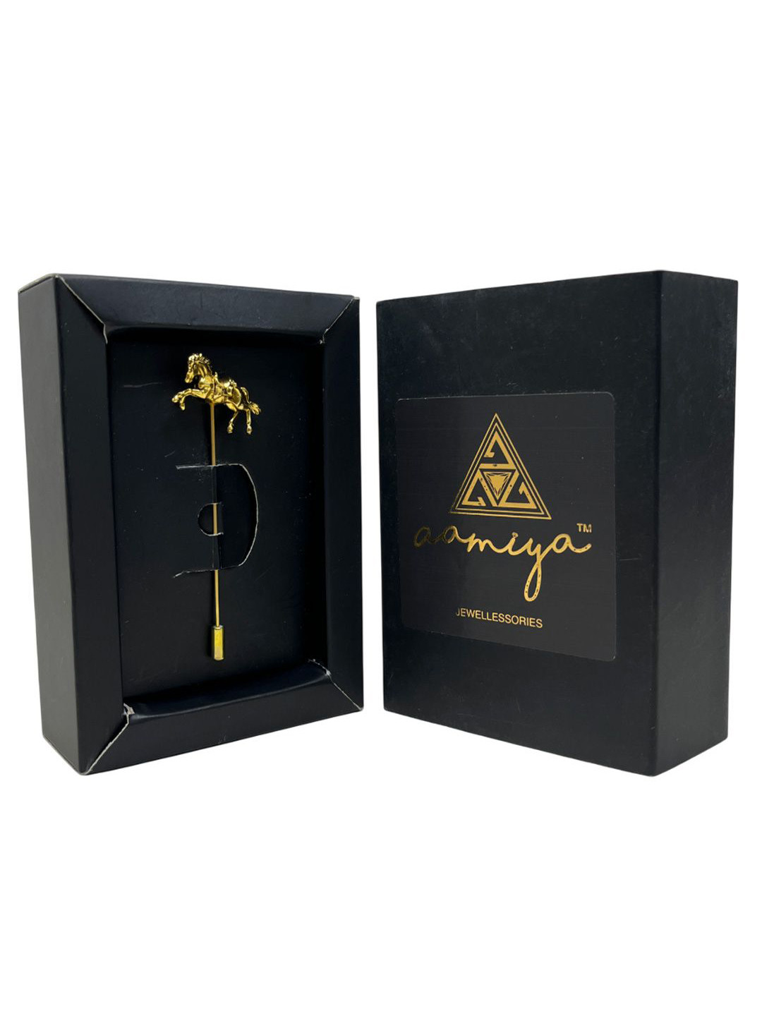 AAMIYA CREATIONS Gold Plated Horse Design Lapel Pin Brooch